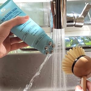 Washing the head, five medical grade Stainless Steel Spheres that functions as a multi roll on