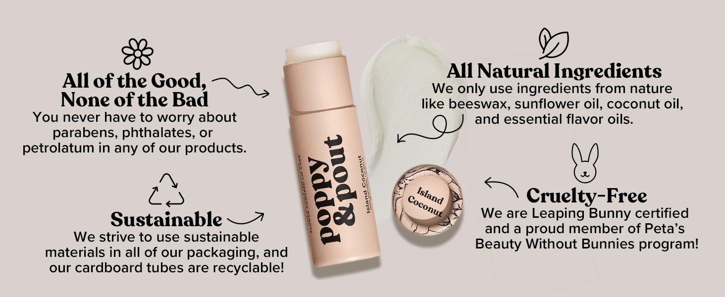 Sustainable, Cruelty Free ingredients