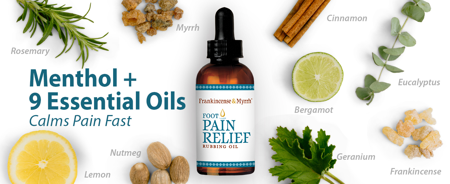 Frankincense & Myrrh Foot Pain Relief Rubbing Oil