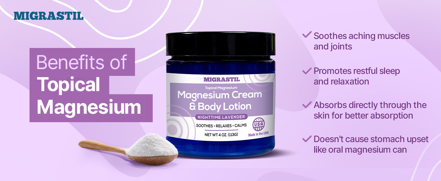 Migrastil Lavender Topical Magnesium Cream