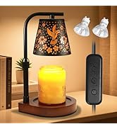Candle Warmer Lamp with Timer & Dimmer- Electric Wax Melt Warmer with Adjustable Height for Scent...