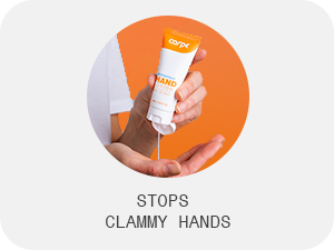 stops clammy hands