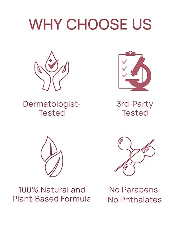 Why Choose Us?: Dermatologist Tested, 3rd Party Tested, Natural Formula, No Parabens, No Phthalates