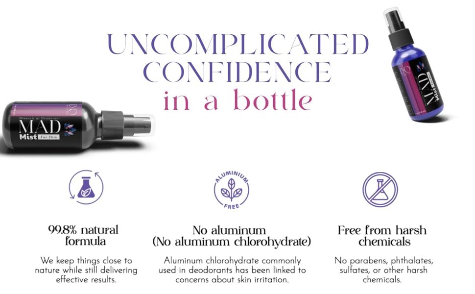 Mineral salt deodorant spray for women