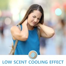 Low scent and a cooling effect to reduce pain