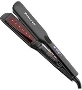 ANNLARY Hair Straightener, 1.75 Inch Flat Iron with Infrared and Ionic Technology, Titanium Plate...