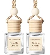 Car Air Freshener Hanging 2 Pack Vanilla Cream Air Freshener Diffuser for Cars, 45+ days Long-Las...