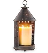 Candle Warmers Etc Tin Punched Candle Warmer Lantern For Top-Down Candle Melting, Sunshine Primit...