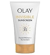 Olay Invisible Sunscreen, SPF 35, 100% Invisible Facial Sunscreen and Makeup Primer - Fragrance-F...