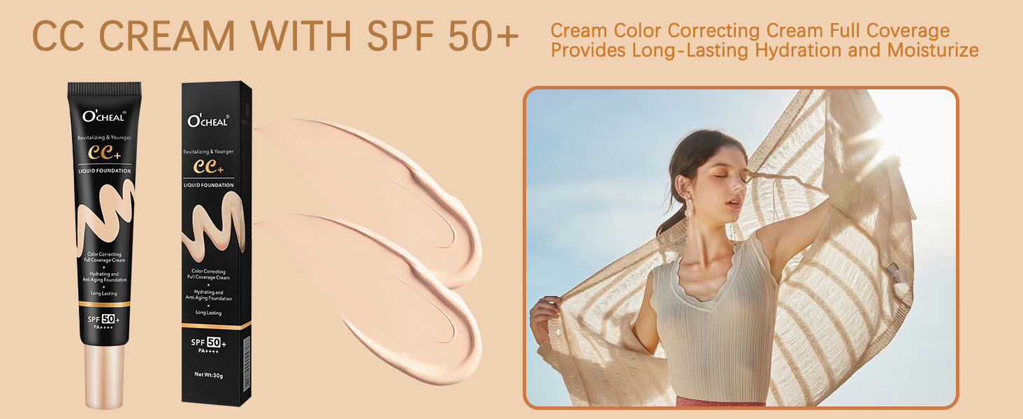 Moisturizer concealer CC Cream suitable for women over 40, 50 or even 60 years old