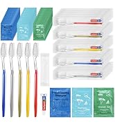 fafortune Bulk Hygiene Kits for Homeless,Disposable Toothbrushes with Toothpaste 5 gram,Floss Ind...