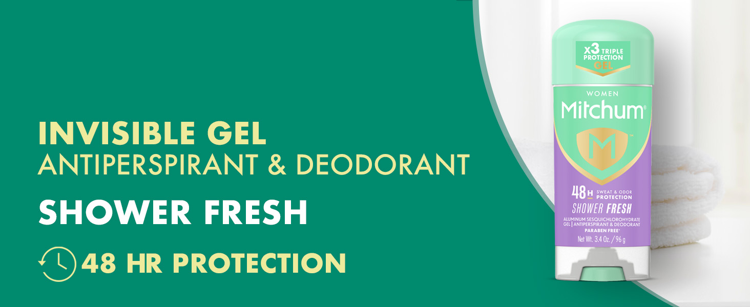 Mitchum Invisible Gel Antiperspirant and Deodorant in Shower Fresh