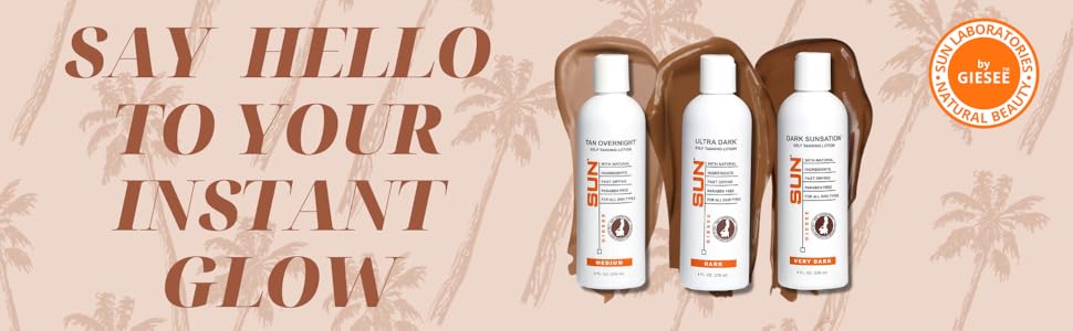 Multiple Shades of Sunless Tanning Lotion