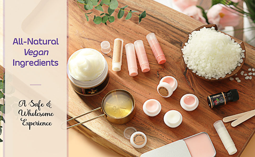 lip balm making kit supplies for adults girls kids beeswax diy shea butter natural balms set kits
