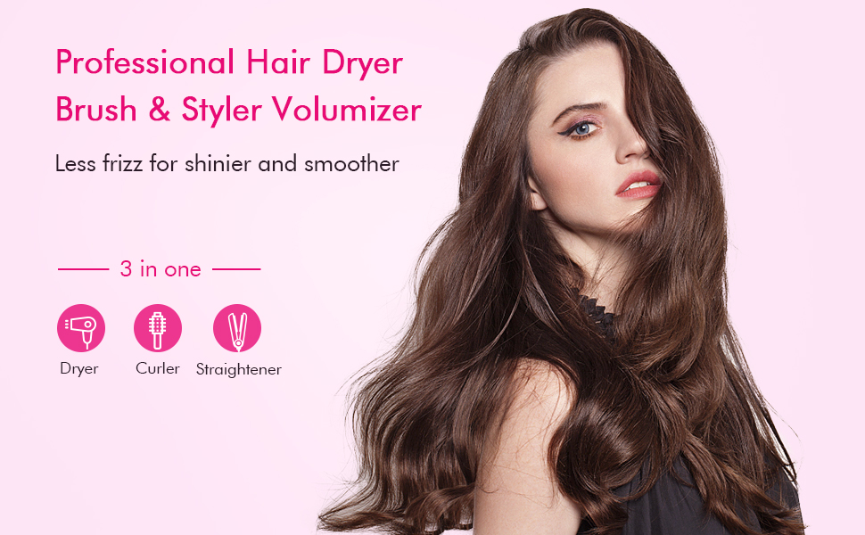 Hair Dryer Brush Blow Dryer Brush Hot Air Brush One Step Hair Dryer and Styler Volumizer