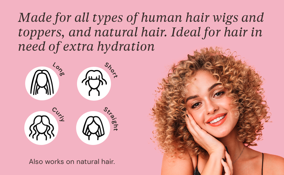Made for all types of human hair wigs and toppers, and natural hair