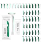Disposable Razors in Bulk ,Green Razors Individually Wrapped Bulk,Twin Blade Razors with Clear Sa...