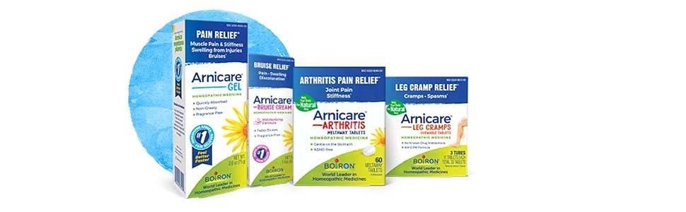 Arnicare Gel, Arnicare Bruise Cream, Arnicare Arthritis Tablets, Arnicare Leg Cramps