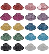 BENECREAT 20Pcs Miniature Hats, 10 Colors Mini Tea Party Hats, Fascinator Tiny Small Hats, Mini R...