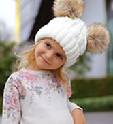 FURTALK Toddler Girls Boys Winter Hat Kids Pom Pom Beanie Hats Baby Faux Fur Pom Beanies Warm Sof...