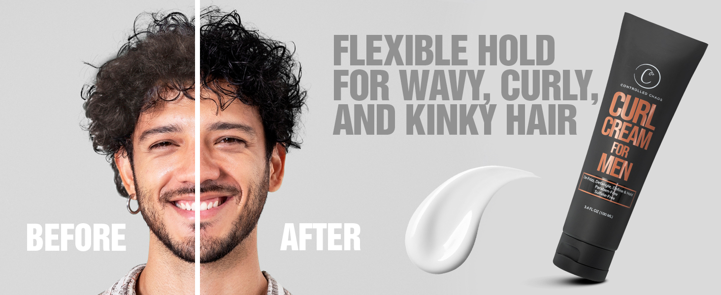 Curl Cream for Men - Curl Cream for wavy Hair Curly Hair Antifrizz Cream Hair products - 05.2D