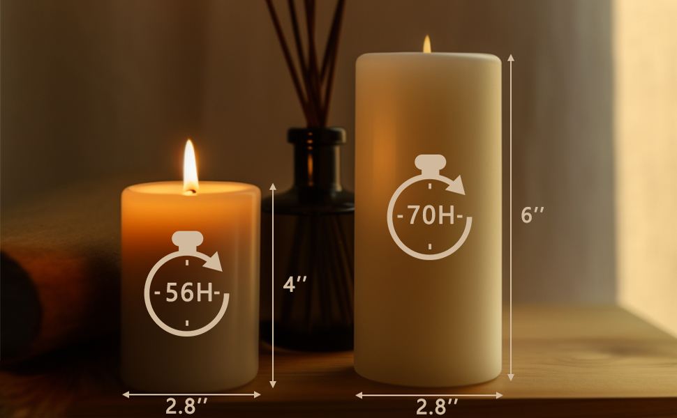 Dinner Table Pillar Candles