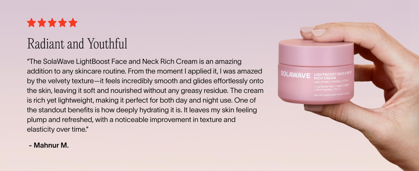Cream is lightweight, perfect for day or night use, leaves skin soft, nourished, & hydrated