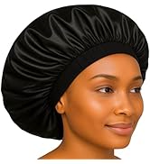 Kitsch XL Satin Bonnet for Sleeping - Softer Than Silk Hair Bonnet For Women - Secure Fit, Adjust...