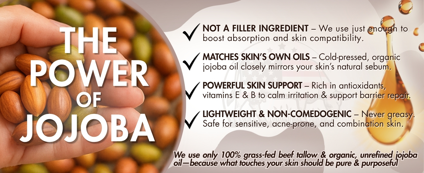 jojoba oil benefits organic  grass fed beef tallow for face tallow face moisturizer natural oils