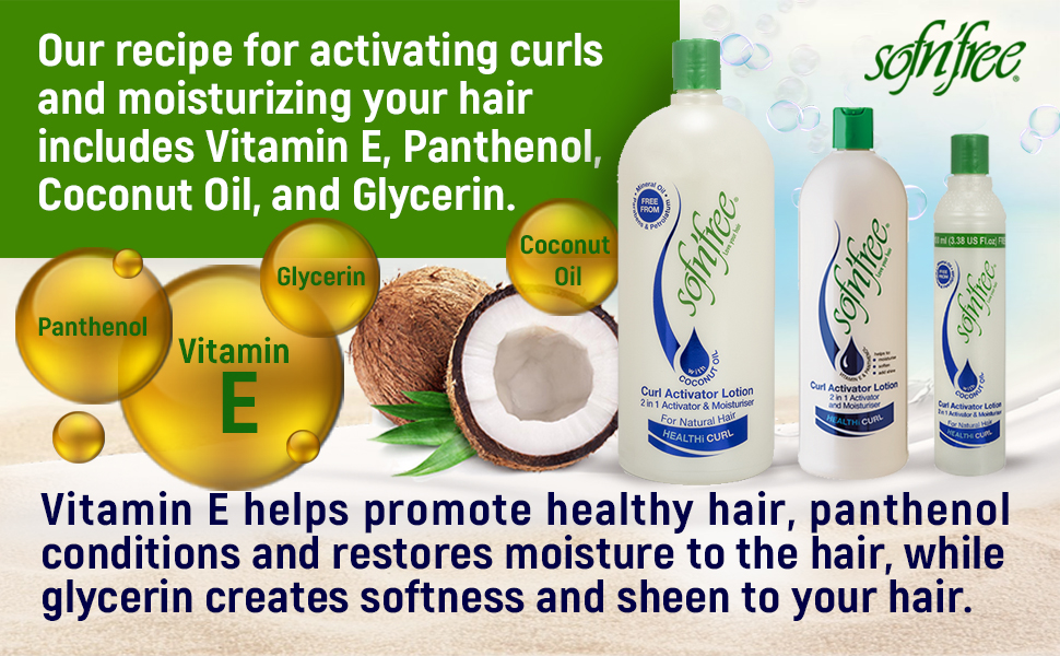 Sofn’Free Moisturizer & Curl Activator productos para rizar el cabello natural curl cream