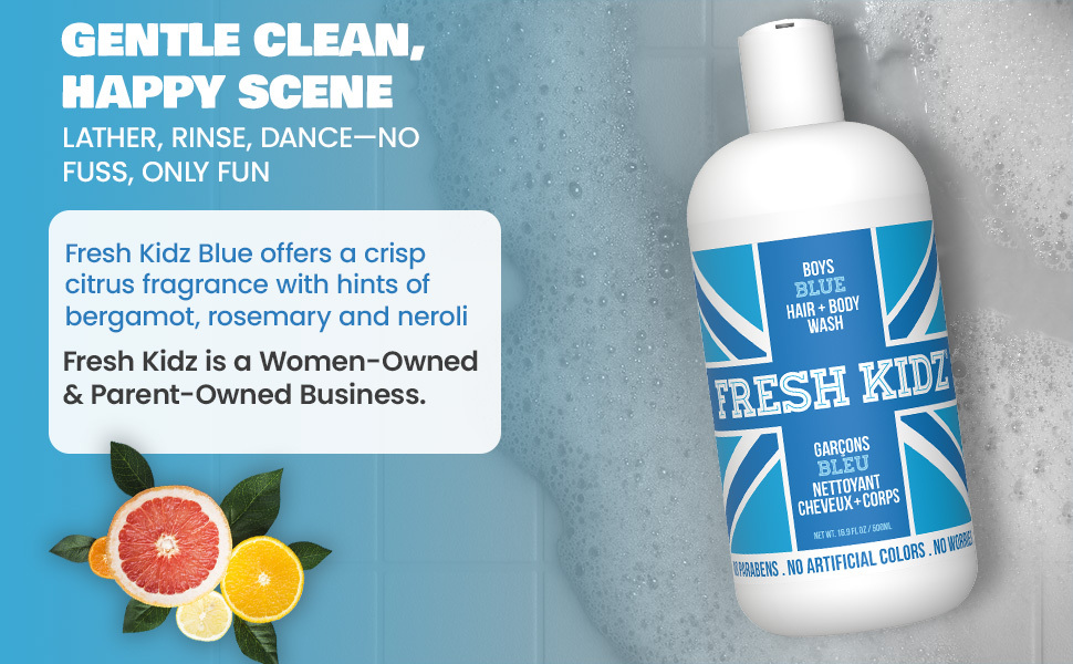2-in-1 Kids Body Wash and Face Wash for preteens and all ages hair wash 2 in 1
