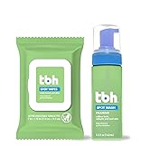 TBH Kids Spot Foam Face Cleaning Spot Wipes and TBH Gentle Hydrating Face Moisturizer for Kids, T...