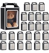 BENECREAT 24PCS Kraft Paper Gift Bags, 9.8x7x 5.1Inch Tote Paper Bags with Transparent Window, Gi...
