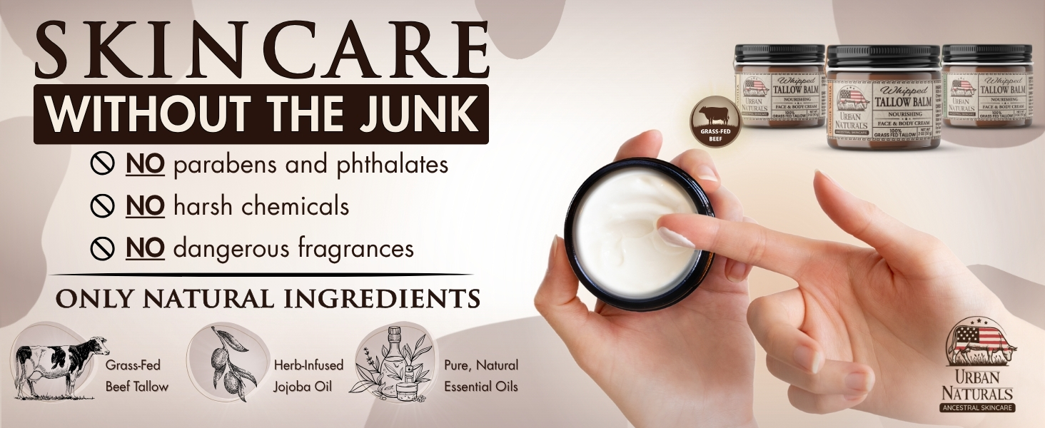 chemical free skincare organic grass fed beef tallow for skin top rated organic beef tallow for face