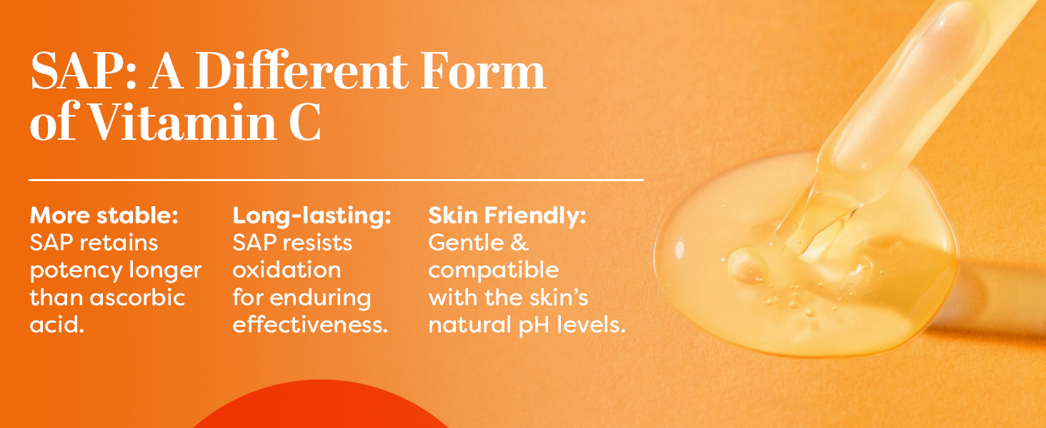 Vitamin C serum with hyaluronic acid & vitamin e boosts radiance, improves signs of aging