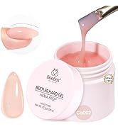 Beetles Hema Free Hard Gel for Nails-1.06oz 9 in 1 Jelly Nude UV/LED Lamp Cured Sculpting Stength...