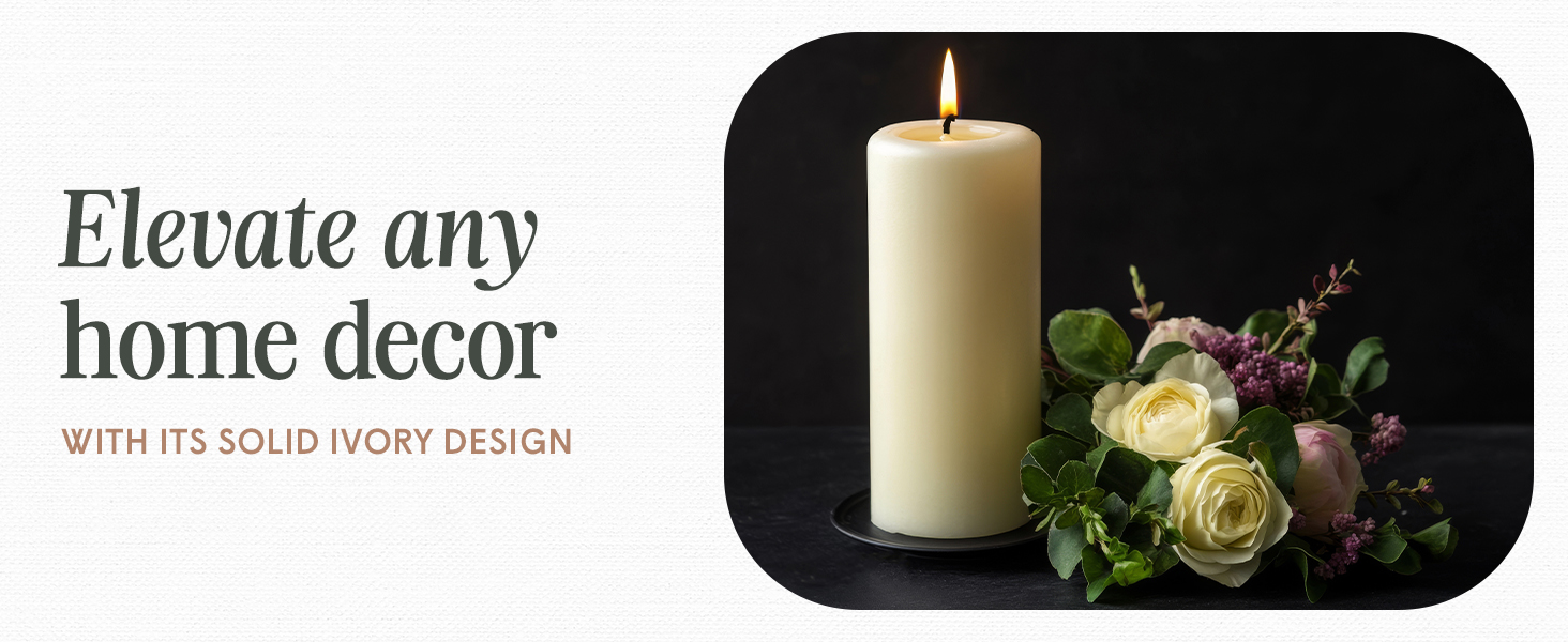 Delicately enhance any festive decor with its solid ivory design