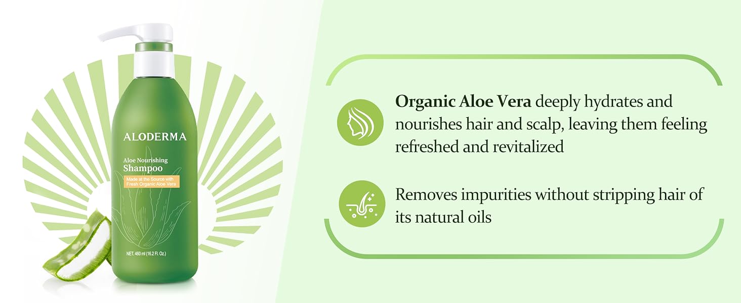 aloderma aloe vera nourishing shampoo