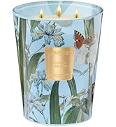 M&SENSE Jasmine Candles Highly Scented 3 Wick 35oz 150 Hours Burn Extra Large Jar Candles for Wom...