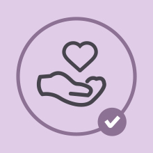 Hand with heart Icon
