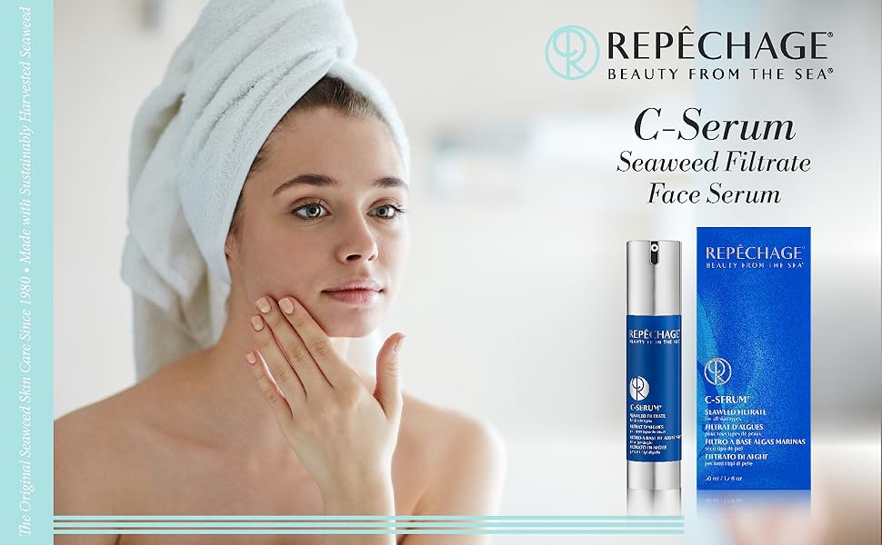 Repechage C Serum - Young women applying serum on face