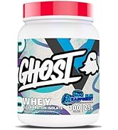 GHOST Clear Whey Isolate Protein Powder, Blue Raspberry - 1.4 LB Tub, 25G of Whey Protein - Post ...