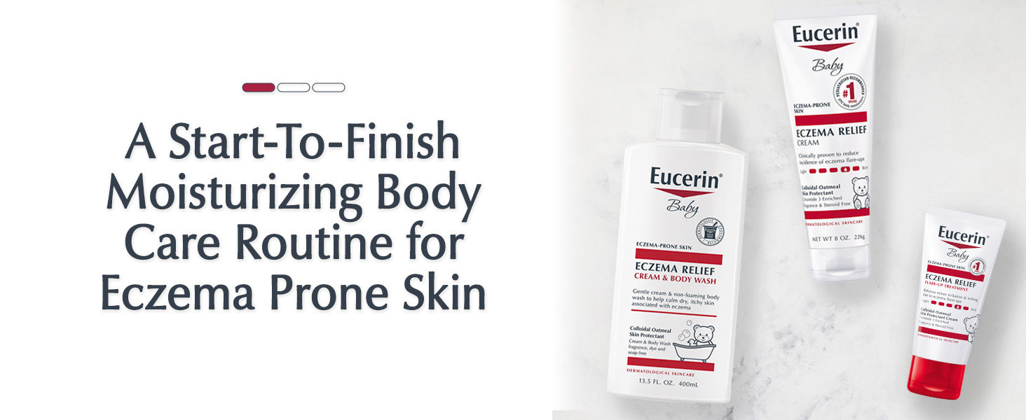 A start-to-finish moisturizing body care routine for Eczema prone skin