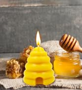  Cleansing Sage Meditation Accessories Gift Beeswax Beehive Pillar Candle Set Handcrafted Tripod