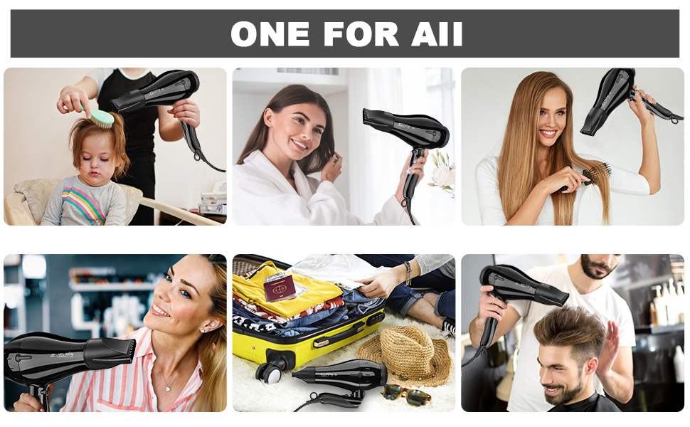 1200 Watt Hair Dryer with Active Oxygen Negative ions and far Infrared Rays
