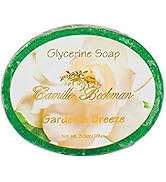 Camille Beckman Gardenia Breeze Scented Glycerine Bar Soap for Hands, Face and Body, 3.5 Ounce