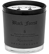 Archipelago Botanicals Black Forest Letter Press Candle, Dark Ebony Wood, Douglas Fir and Black C...