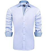 J.Ver Men's Casual Long Sleeve Stretch Dress Shirt Wrinkle-Free Regular Fit Button Down Shirts