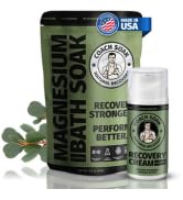 Coach Soak Recovery Bath Soak and Magnesium Lotion with MSM Eucalyptus Tea Tree Bundle (Eucalyptus)