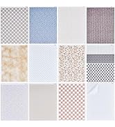 BENECREAT 12 Colors Miniatures Dollhouse Wallpaper, 11.2x8.3 Inch Self Adhesive Textured PVC Wall...